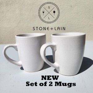 NEW Stone Lain (2) Piece Stoneware mug cups Coffee Tea Replacement Dinnerware